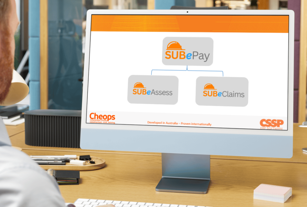 Cheops SUBePay screen - complete subcontractor claim management software