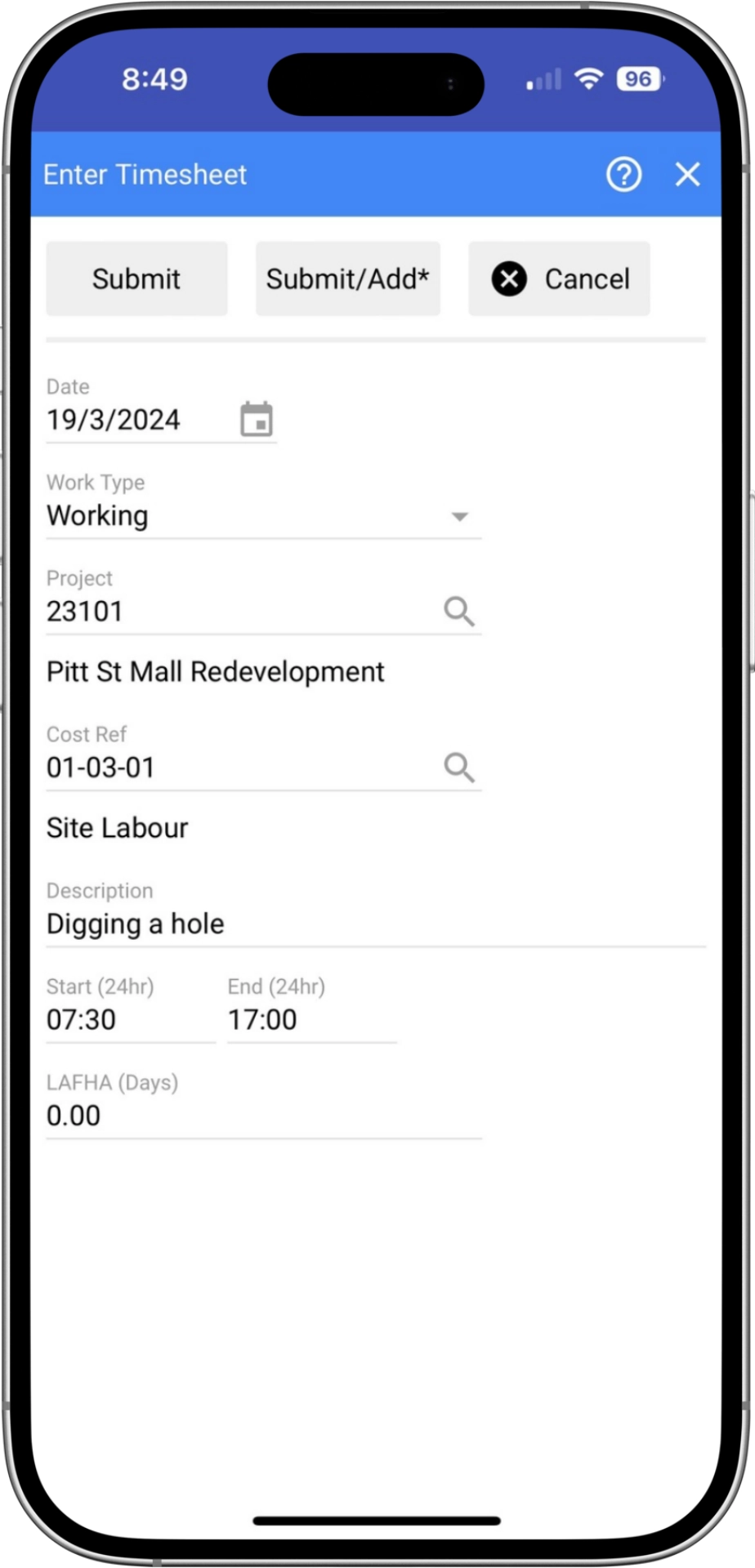 Mobile Timesheets